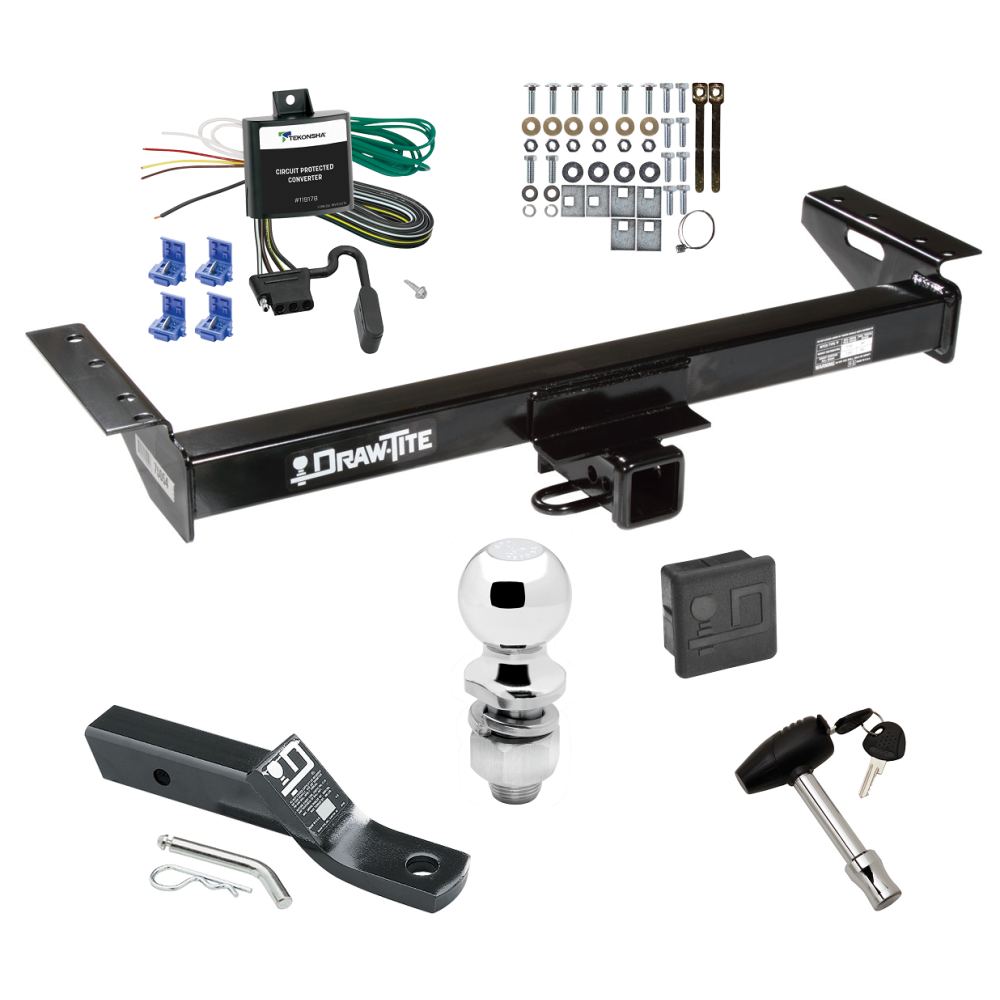 Custom Fit Trailer Hitch Wiring Harness (Requires Splicing) 2" Drop Ball-Mount w/ Pin/Clip 2" Chrome Ball Security Lock Pin Rubber Hitch Plug Cover Installation Hardware Installation Instructions 75054 119178 23 63845 580407 7010 Draw-Tite Trail Trailer Tow Hitch For 91-96 Jeep Cherokee 84-90 Wagoneer Deluxe Package Wiring 2" Ball and Lock