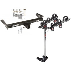 Trailer Tow Hitch For 84-01 Jeep Cherokee Wagoneer w/ 4 Bike Carrier Rack Trailer Tow Hitch For 84-01 Jeep Cherokee Wagoneer w/ 4 Bike Carrier Rack