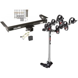 Trailer Tow Hitch For 84-01 Jeep Cherokee Wagoneer 4 Bike Rack w/ Hitch Lock and Cover Trailer Tow Hitch For 84-01 Jeep Cherokee Wagoneer 4 Bike Rack w/ Hitch Lock and Cover