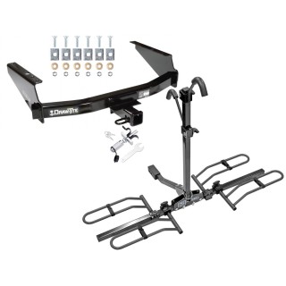Trailer Tow Hitch For 97-03 Ford F-150 2004 Heritage F-250 Platform Style 2 Bike Rack w/ Anti Rattle Hitch Lock