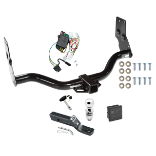 Custom Fit Trailer Hitch Wiring Harness (Plug & Play) 2" Drop Ball-Mount w/ Pin/Clip 2" Chrome Ball Security Lock Pin Rubber Hitch Plug Cover Installation Hardware Installation Instructions 75077 118361 23 63845 580407 7010 Draw-Tite Trailer Trailer Tow Hitch For 96-04 Nissan Pathfinder 97-03 Infiniti QX4 Deluxe Package Wiring 2" Ball and Lock