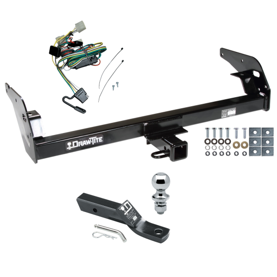 Custom Fit Trailer Hitch Wiring Harness (Plug & Play) 2" Drop Ball-Mount w/ Pin/Clip 1-7/8" Chrome Ball Installation Hardware Installation Instructions 75078 118379 23 63816 Draw-Tite Trailer Tow Hitch 95-04 Toyota Tacoma Complete Package W Trailer Tow Hitch For 95-04 Toyota Tacoma Complete Package w/ Wiring and 1-7/8" Ball