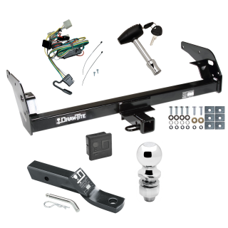 Custom Fit Trailer Hitch Wiring Harness (Plug & Play) 2" Drop Ball-Mount w/ Pin/Clip 2" Chrome Ball Security Lock Pin Rubber Hitch Plug Cover Installation Hardware Installation Instructions 75078 118379 23 63845 580407 7010 Draw-Tite Trailer Trailer Tow Hitch For 95-04 Toyota Tacoma Deluxe Package Wiring 2" Ball and Lock