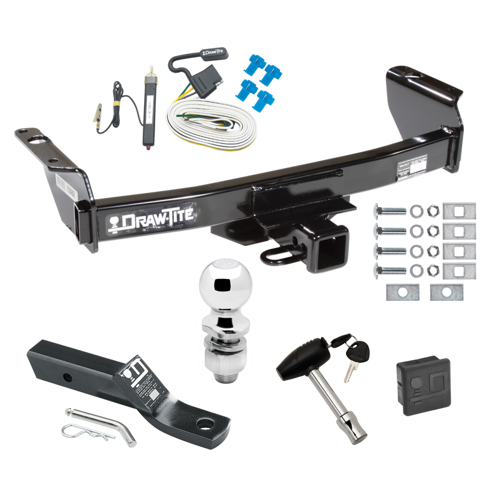 Trailer Tow Hitch For 04-11 Ford Ranger Deluxe Package Wiring 2" Ball and Lock