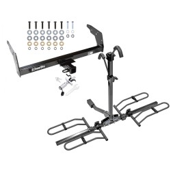 Trailer Tow Hitch For 96-04 Chevy S10 GMC Sonoma Isuzu Hombre Platform Style 2 Bike Rack w/ Anti Rattle Hitch Lock