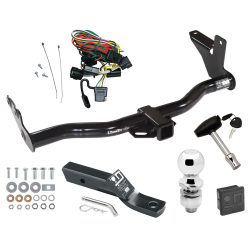 Trailer Tow Hitch For 98-04 Isuzu Rodeo 98-02 Honda Passport w/Under Vehicle Spare Wiring 2" Ball and Lock