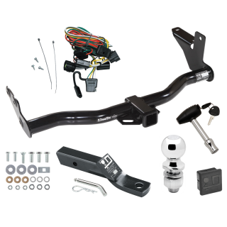 Custom Fit Trailer Hitch Wiring Harness (Plug & Play) 2" Drop Ball-Mount w/ Pin/Clip 2" Chrome Ball Security Lock Pin Rubber Hitch Plug Cover Installation Hardware Installation Instructions 75093 118360 23 63845 580407 7010 Draw-Tite Trailer Trailer Tow Hitch For 98-04 Isuzu Rodeo 98-02 Honda Passport w/Under Vehicle Spare Wiring 2" Ball and Lock