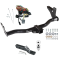 Trailer Tow Hitch For 98-04 Isuzu Rodeo 98-02 Honda Passport w/Under Vehicle Spare w/ Wiring and 2" Ball