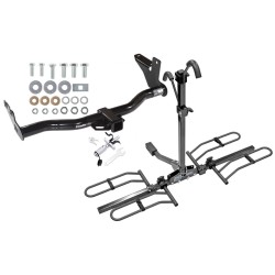 Trailer Tow Hitch For 98-04 Honda Passport Axiom Rodeo Platform Style 2 Bike Rack w/ Anti Rattle Hitch Lock