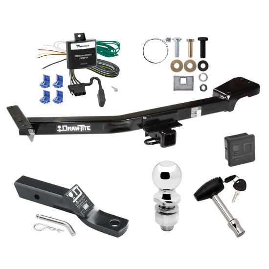 Custom Fit Trailer Hitch Wiring Harness (Requires Splicing) 2" Drop Ball-Mount w/ Pin/Clip 2" Chrome Ball Security Lock Pin Rubber Hitch Plug Cover Installation Hardware Installation Instructions 75095 119178 23 63845 580407 7010 Draw-Tite Trail Trailer Tow Hitch For 00-07 Toyota Land Cruiser Lexus LX470 Deluxe Package Wiring 2" Ball and Lock