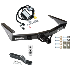 Trailer Tow Hitch For 01-02 Toyota Tundra without Factory Towable Bumper Complete Package w/ Wiring and 2" Ball Trailer Tow Hitch For 01-02 Toyota Tundra without Factory Towable Bumper Complete Package w/ Wiring and 2" Ball