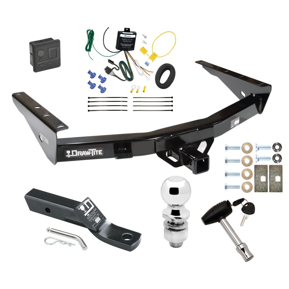 Custom Fit Trailer Hitch Wiring Harness (Requires Splicing) 2" Drop Ball-Mount w/ Pin/Clip 2" Chrome Ball Security Lock Pin Rubber Hitch Plug Cover Installation Hardware Installation Instructions 75105 119148 23 63845 580407 7010 Draw-Tite Trail Trailer Tow Hitch For 03-06 Toyota Tundra without Factory Towable Bumper Deluxe Package Wiring 2" Ball and Lock