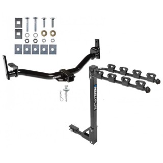 Trailer Tow Hitch w/ 4 Bike Rack For 01-05 Ford Explorer Sport Trac tilt away adult or child arms fold down carrier