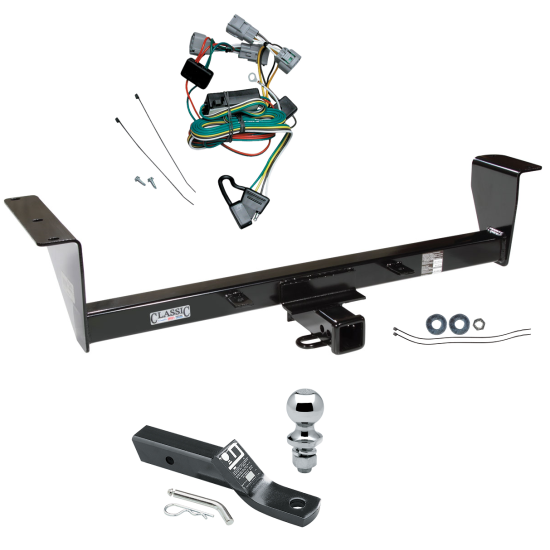 Custom Fit Trailer Hitch Wiring Harness (Plug & Play) 2" Drop Ball-Mount w/ Pin/Clip 1-7/8" Chrome Ball Installation Hardware Installation Instructions 75116 118380 23 63816 Draw-Tite Trailer Tow Hitch 01-06 Mitsubishi Montero Except Sport Trailer Tow Hitch For 01-06 Mitsubishi Montero Except Sport Complete Package w/ Wiring and 1-7/8" Ball