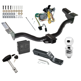 Custom Fit Trailer Hitch Wiring Harness (Plug & Play) 2" Drop Ball-Mount w/ Pin/Clip 2" Chrome Ball Security Lock Pin Rubber Hitch Plug Cover Installation Hardware Installation Instructions 75118 118343 23 63845 580407 7010 Draw-Tite Trailer Trailer Tow Hitch For 01-03 Ford Escape Mazda Tribute Deluxe Package Wiring 2" Ball and Lock