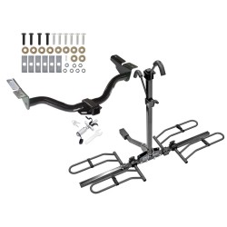 Trailer Tow Hitch For 01-04 Ford Escape Mazda Tribute Platform Style 2 Bike Rack w/ Anti Rattle Hitch Lock