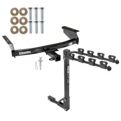 Trailer Tow Hitch w/ 4 Bike Rack For 02-07 Jeep Liberty All Styles tilt away adult or child arms fold down carrier  Trailer Tow Hitch w/ 4 Bike Rack For 02-07 Jeep Liberty All Styles tilt away adult or child arms fold down carrier