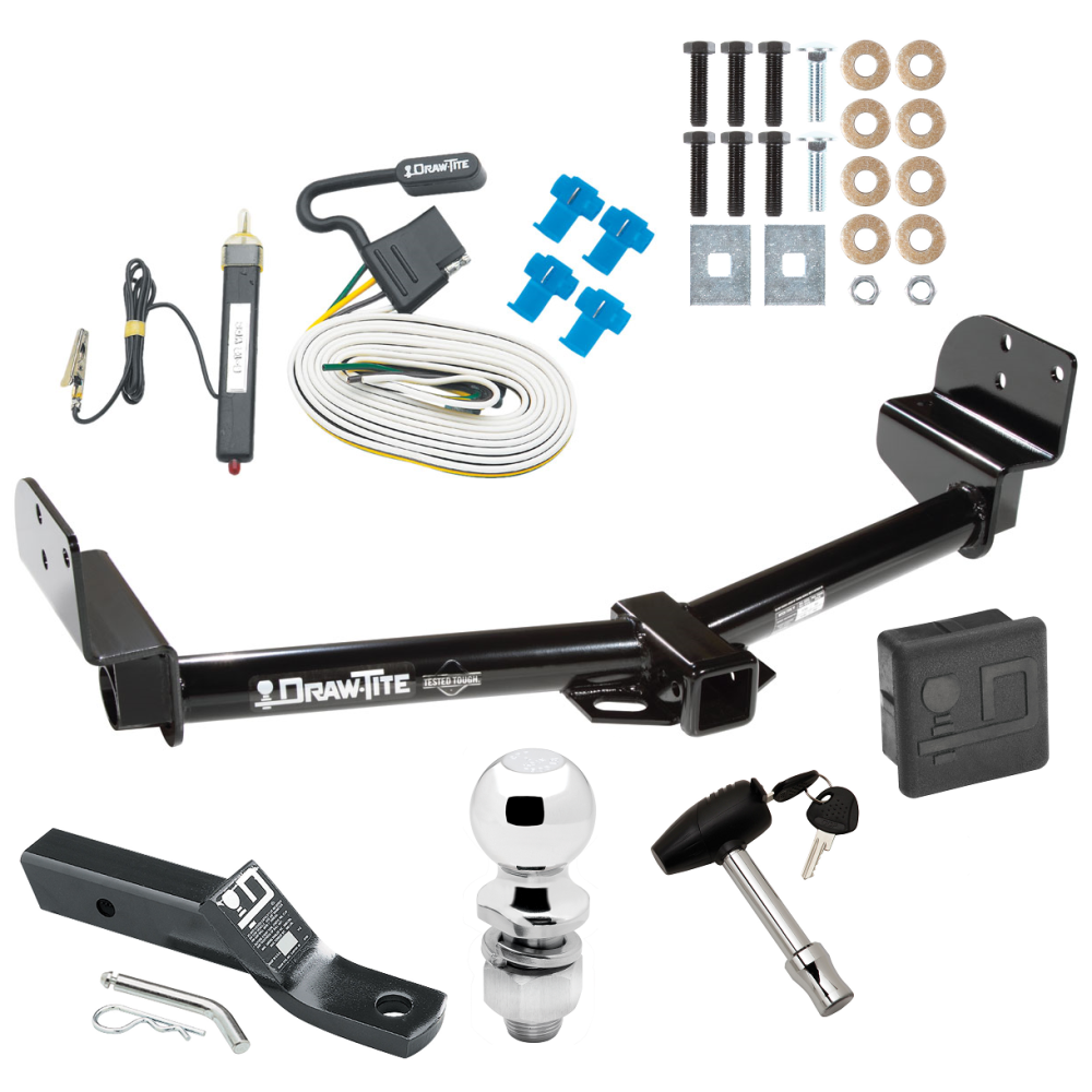 Custom Fit Trailer Hitch Wiring Harness (Requires Splicing) 2" Drop Ball-Mount w/ Pin/Clip 2" Chrome Ball Security Lock Pin Rubber Hitch Plug Cover Installation Hardware Installation Instructions 75132 20252 23 63845 580407 7010 Draw-Tite Traile Trailer Tow Hitch For 04-05 Ford Explorer 4 Dr. Mountaineer 05 Aviator Aviator Package Wiring 2" Ball and Lock