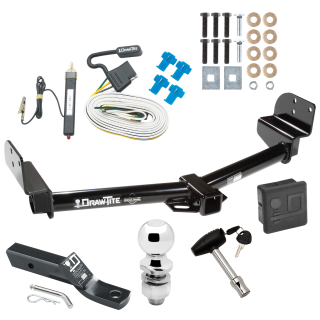 Custom Fit Trailer Hitch Wiring Harness (Requires Splicing) 2" Drop Ball-Mount w/ Pin/Clip 2" Chrome Ball Security Lock Pin Rubber Hitch Plug Cover Installation Hardware Installation Instructions 75132 20252 23 63845 580407 7010 Draw-Tite Traile Trailer Tow Hitch For 04-05 Ford Explorer 4 Dr. Mountaineer 05 Aviator Aviator Package Wiring 2" Ball and Lock