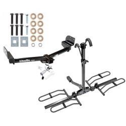 Trailer Tow Hitch For 02-05 Ford Explorer Mountaineer Aviator Platform Style 2 Bike Rack w/ Anti Rattle Hitch Lock