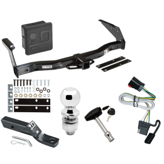 Custom Fit Trailer Hitch Wiring Harness (Plug & Play) 2" Drop Ball-Mount w/ Pin/Clip 2" Chrome Ball Security Lock Pin Rubber Hitch Plug Cover Installation Hardware Installation Instructions 75140 118368 23 63845 580407 7010 Draw-Tite Traile Trailer Tow Hitch For 99-00 Dodge Van Ram 1500 2500 3500 Deluxe Package Wiring 2" Ball and Lock