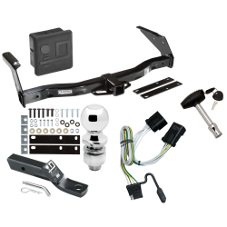 Trailer Tow Hitch For 01-03 Dodge Van Ram 1500 2500 3500 Deluxe Package Wiring 2" Ball and Lock