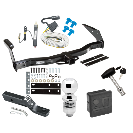 Custom Fit Trailer Hitch Wiring Harness (Requires Splicing) 2" Drop Ball-Mount w/ Pin/Clip 2" Chrome Ball Security Lock Pin Rubber Hitch Plug Cover Installation Hardware Installation Instructions 75140 20252 23 63845 580407 7010 Draw-Tite Trail Trailer Tow Hitch For 78-92 Dodge Van B100 B150 B200 B250 B300 B350 Deluxe Package Wiring 2" Ball and Lock