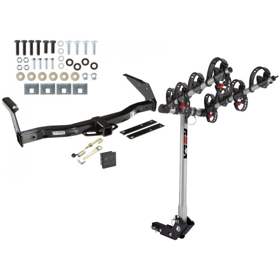 Trailer Tow Hitch For 78-03 Dodge Ram Van B-Series 4 Bike Rack w/ Hitch Lock and Cover