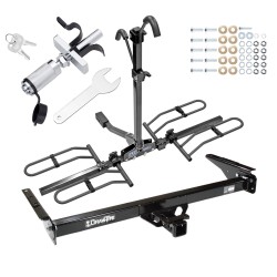 Trailer Tow Hitch For 93-98 Toyota T100 All Styles Platform Style 2 Bike Rack w/ Anti Rattle Hitch Lock