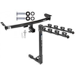 Trailer Tow Hitch w/ 4 Bike Rack For 03-14 Volvo XC90 tilt away adult or child arms fold down carrier Trailer Tow Hitch w/ 4 Bike Rack For 03-14 Volvo XC90 tilt away adult or child arms fold down carrier