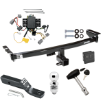 Custom Fit Trailer Hitch Wiring Harness (Plug & Play) 2" Drop Ball-Mount w/ Pin/Clip 2" Chrome Ball Security Lock Pin Rubber Hitch Plug Cover Installation Hardware Installation Instructions 75152 118411 23 63845 580407 7010 Draw-Tite Traile Trailer Tow Hitch For 05-14 Volvo XC90 Deluxe Package Wiring 2" Ball and Lock