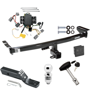 Custom Fit Trailer Hitch Wiring Harness (Plug & Play) 2" Drop Ball-Mount w/ Pin/Clip 2" Chrome Ball Security Lock Pin Rubber Hitch Plug Cover Installation Hardware Installation Instructions 75152 118411 23 63845 580407 7010 Draw-Tite Traile Trailer Tow Hitch For 05-14 Volvo XC90 Deluxe Package Wiring 2" Ball and Lock
