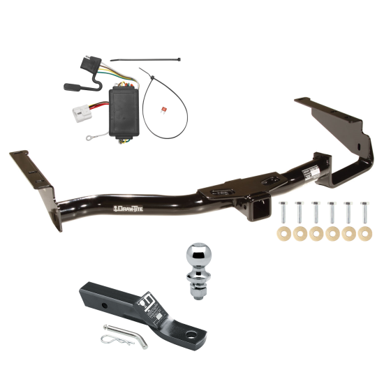 Custom Fit Trailer Hitch Wiring Harness (Plug & Play) 2" Drop Ball-Mount w/ Pin/Clip 1-7/8" Chrome Ball Installation Hardware Installation Instructions 75153 118248 23 63816 Draw-Tite Trailer Tow Hitch 04-07 Toyota Highlander Complete Packag Trailer Tow Hitch For 04-07 Toyota Highlander Complete Package w/ Wiring and 1-7/8" Ball