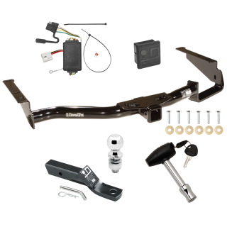 Custom Fit Trailer Hitch Wiring Harness (Plug & Play) 2" Drop Ball-Mount w/ Pin/Clip 2" Chrome Ball Security Lock Pin Rubber Hitch Plug Cover Installation Hardware Installation Instructions 75153 118248 23 63845 580407 7010 Draw-Tite Trailer Trailer Tow Hitch For 04-07 Toyota Highlander Deluxe Package Wiring 2" Ball and Lock