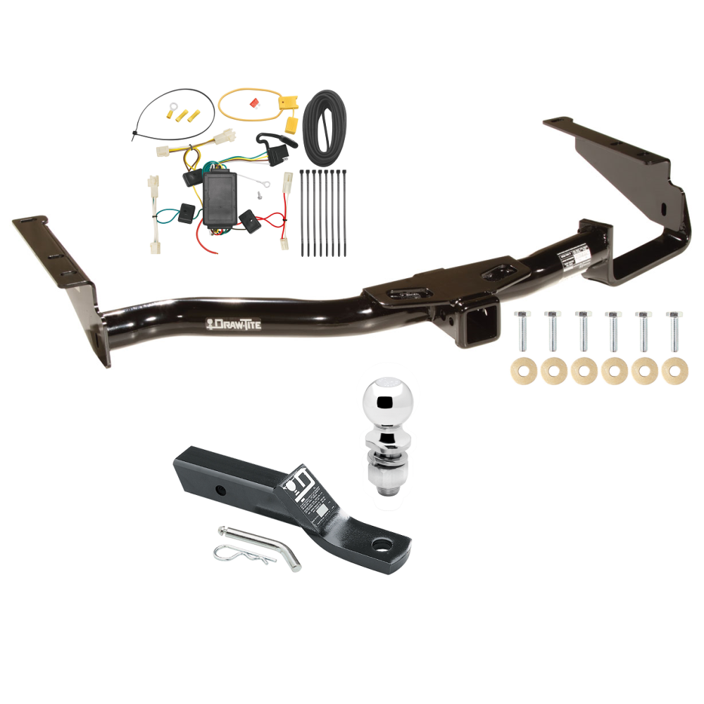 Custom Fit Trailer Hitch Wiring Harness (Plug & Play) 2" Drop Ball-Mount w/ Pin/Clip 2" Chrome Ball Installation Hardware Installation Instructions 75153 118478 23 63845 Draw-Tite Trailer Tow Hitch 04-06 Lexus RX330 07-09 RX350 Complete Pac Trailer Tow Hitch For 04-06 Lexus RX330 07-09 RX350 Complete Package w/ Wiring and 2" Ball