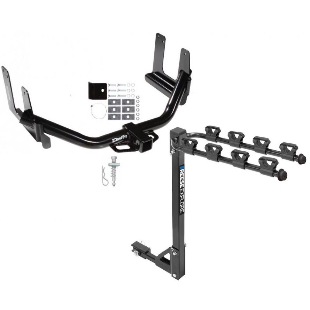 Custom Fit Trailer Hitch 4 Bike Carrier Installation Hardware Installation Instructions 75156 1393100G Draw-Tite Trailer Tow Hitch 4 Bike Rack 04-06 F-150 Lincoln Mark LT tilt away adult or child arms fold down carrier 04 05 06 2004 2005 2006 Trailer Tow Hitch w/ 4 Bike Rack For 04-06 Ford F-150 Lincoln Mark LT tilt away adult or child arms fold down carrier