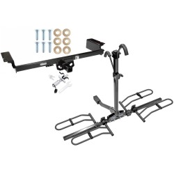 Trailer Tow Hitch For 04-09 Nissan Quest Platform Style 2 Bike Rack w/ Anti Rattle Hitch Lock