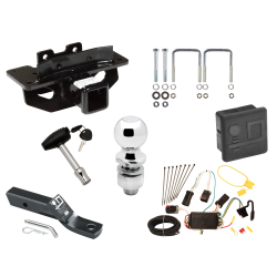 Trailer Tow Hitch For 04-09 Dodge Durango 07-09 Chrysler Aspen Deluxe Package Wiring 2" Ball and Lock Trailer Tow Hitch For 04-09 Dodge Durango 07-09 Chrysler Aspen Deluxe Package Wiring 2" Ball and Lock