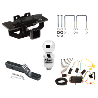 Trailer Tow Hitch For 04-09 Dodge Durango 07-09 Chrysler Aspen Complete Package w/ Wiring and 2" Ball