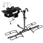 Trailer Tow Hitch For 04-09 Chrysler Aspen Dodge Durango Platform Style 2 Bike Rack w/ Anti Rattle Hitch Lock