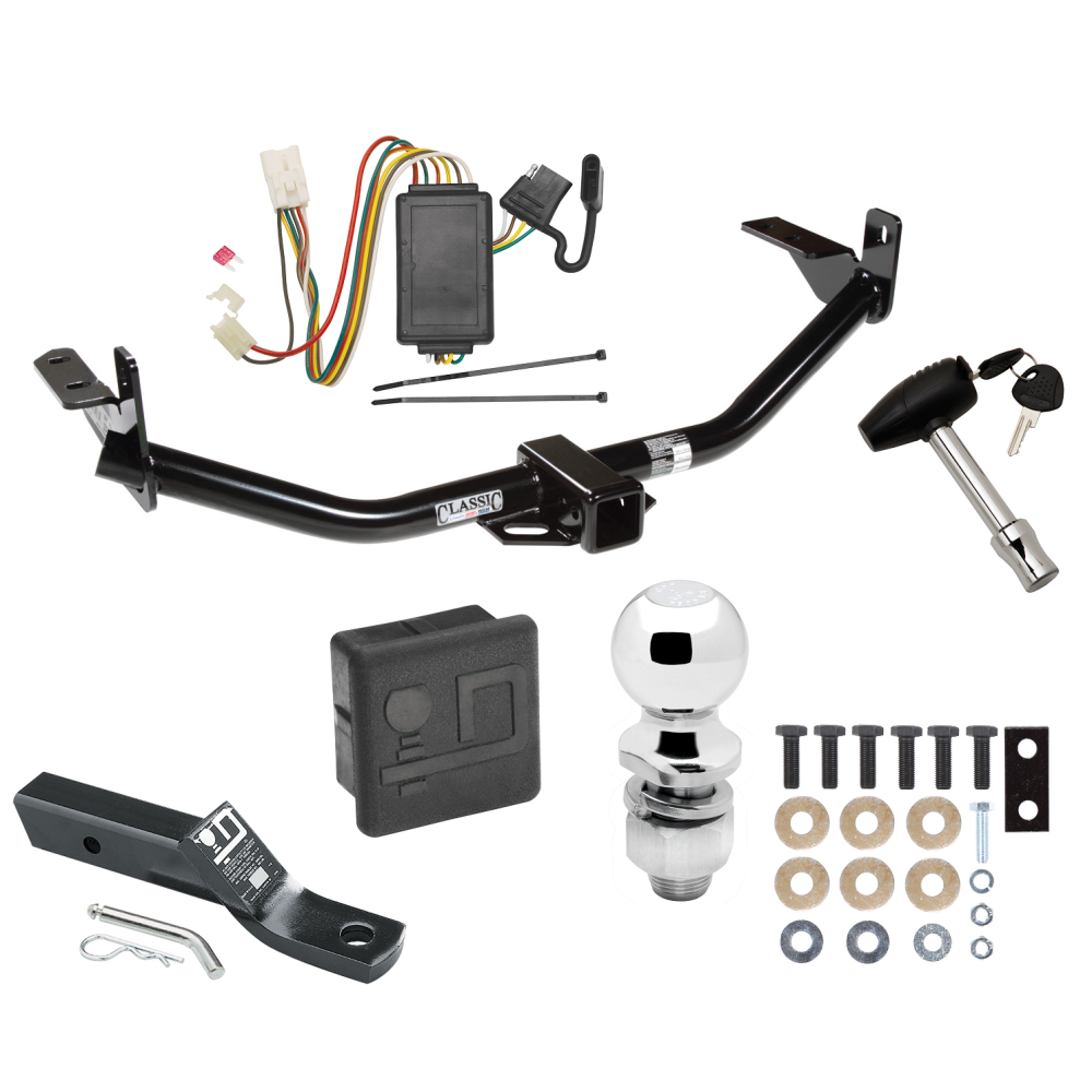 Custom Fit Trailer Hitch Wiring Harness (Plug & Play) 2" Drop Ball-Mount w/ Pin/Clip 2" Chrome Ball Security Lock Pin Rubber Hitch Plug Cover Installation Hardware Installation Instructions 75163 118516 23 63845 580407 7010 Draw-Tite Traile Trailer Tow Hitch For 04-05 Mitsubishi Endeavor Deluxe Package Wiring 2" Ball and Lock