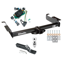 Trailer Tow Hitch For 00-02 Chevy Express GMC Savana 1500 2500 3500 Complete Package w/ Wiring and 2" Ball