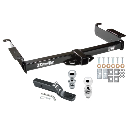 Trailer Tow Hitch For 96-24 Chevy Express GMC Savana 1500 2500 3500 Receiver w/ 1-7/8" and 2" Ball Trailer Tow Hitch For 96-24 Chevy Express GMC Savana 1500 2500 3500 Receiver w/ 1-7/8" and 2" Ball