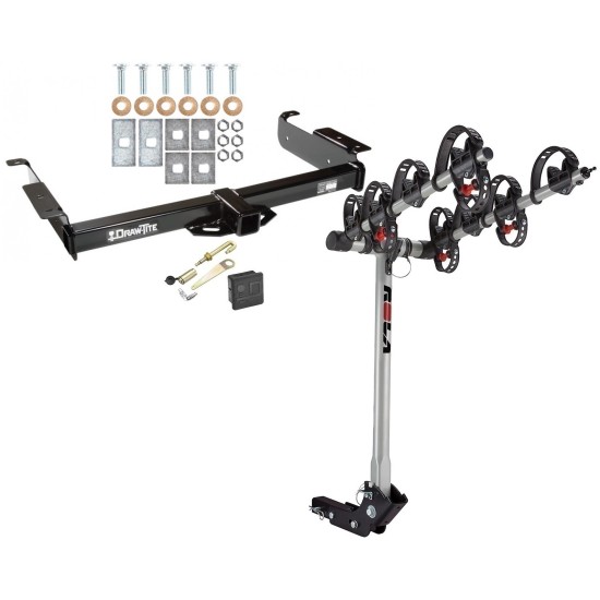 Trailer Tow Hitch For 96-24 Chevy Express GMC Savana Van 4 Bike Rack w/ Hitch Lock and Cover Trailer Tow Hitch For 96-24 Chevy Express GMC Savana Van 4 Bike Rack w/ Hitch Lock and Cover