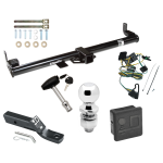 Custom Fit Trailer Hitch Wiring Harness (Plug & Play) 2" Drop Ball-Mount w/ Pin/Clip 2" Chrome Ball Security Lock Pin Rubber Hitch Plug Cover Installation Hardware Installation Instructions 75193 118356 23 63845 580407 7010 Draw-Tite Traile Trailer Tow Hitch For 97 Jeep Wrangler TJ Deluxe Package Wiring 2" Ball and Lock