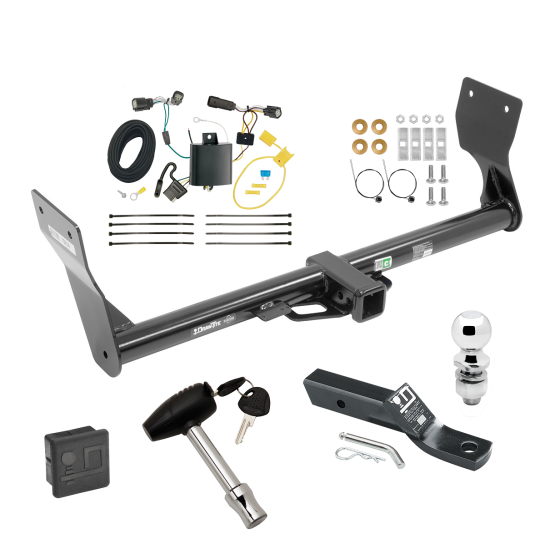 Custom Fit Trailer Hitch Wiring Harness (Plug & Play) 2" Drop Ball-Mount w/ Pin/Clip 2" Chrome Ball Security Lock Pin Rubber Hitch Plug Cover Installation Hardware Installation Instructions 75214 118669 23 63845 580407 7010 Draw-Tite Traile Trailer Tow Hitch For 15-18 Ford Edge SE and SEL Models Only Package Wiring 2" Ball and Lock