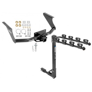 Trailer Tow Hitch w/ 4 Bike Rack For 11-18 RAM 1500 19-23 Classic Dodge Ram Pickup tilt away adult or child arms fold down carrier Trailer Tow Hitch w/ 4 Bike Rack For 11-18 RAM 1500 19-23 Classic Dodge Ram Pickup tilt away adult or child arms fold down carrier