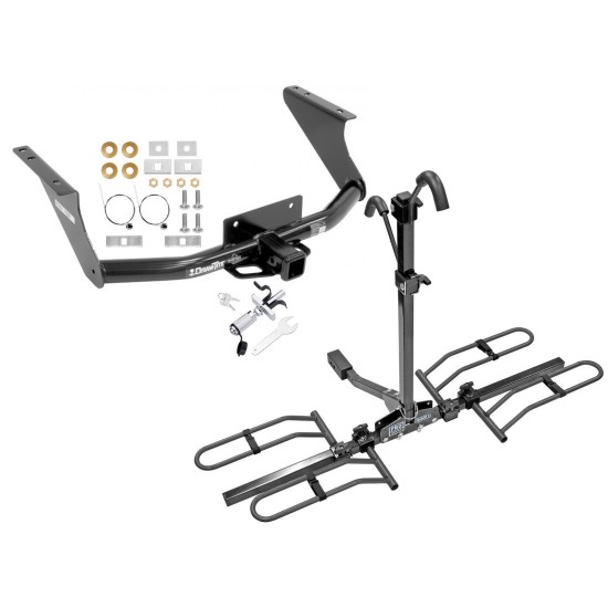 Trailer Tow Hitch For 11-18 RAM 1500 19-23 Classic 11-14 Dodge Ram Pickup Platform Style 2 Bike Rack w/ Anti Rattle Hitch Lock Trailer Tow Hitch For 11-18 RAM 1500 19-23 Classic 11-14 Dodge Ram Pickup Platform Style 2 Bike Rack w/ Anti Rattle Hitch Lock