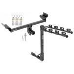 Trailer Tow Hitch w/ 4 Bike Rack For 15-24 Ford Edge 16-18 Lincoln MKX 19-23 Nautilus tilt away adult or child arms fold down carrier3 Trailer Tow Hitch w/ 4 Bike Rack For 15-24 Ford Edge 16-18 Lincoln MKX 19-23 Nautilus tilt away adult or child arms fold down carrier3
