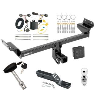 Trailer Tow Hitch For 15-18 Ford Edge Titanium and Sport Models Only Deluxe Package Wiring 2" Ball and Lock